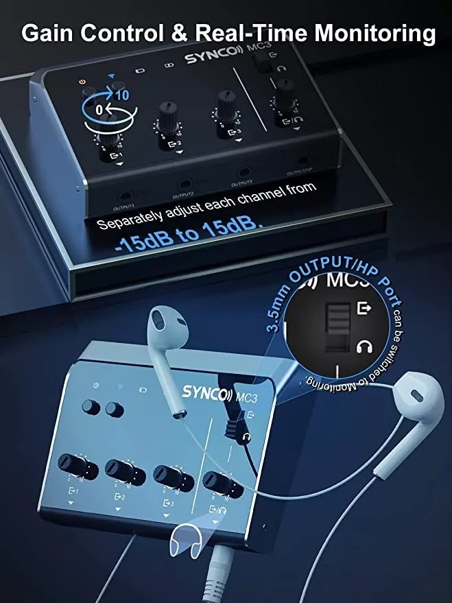 Synco MC3 Lite Mezclador de au - Photography Videos Free reseña y precio