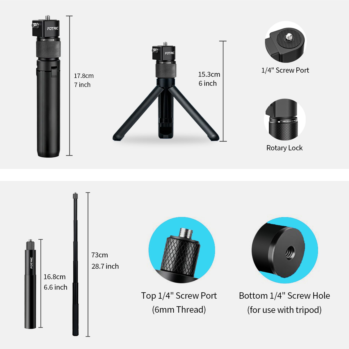 FOTRIC Palo de Selfie Invisibl - Photography Basics reseña y precio