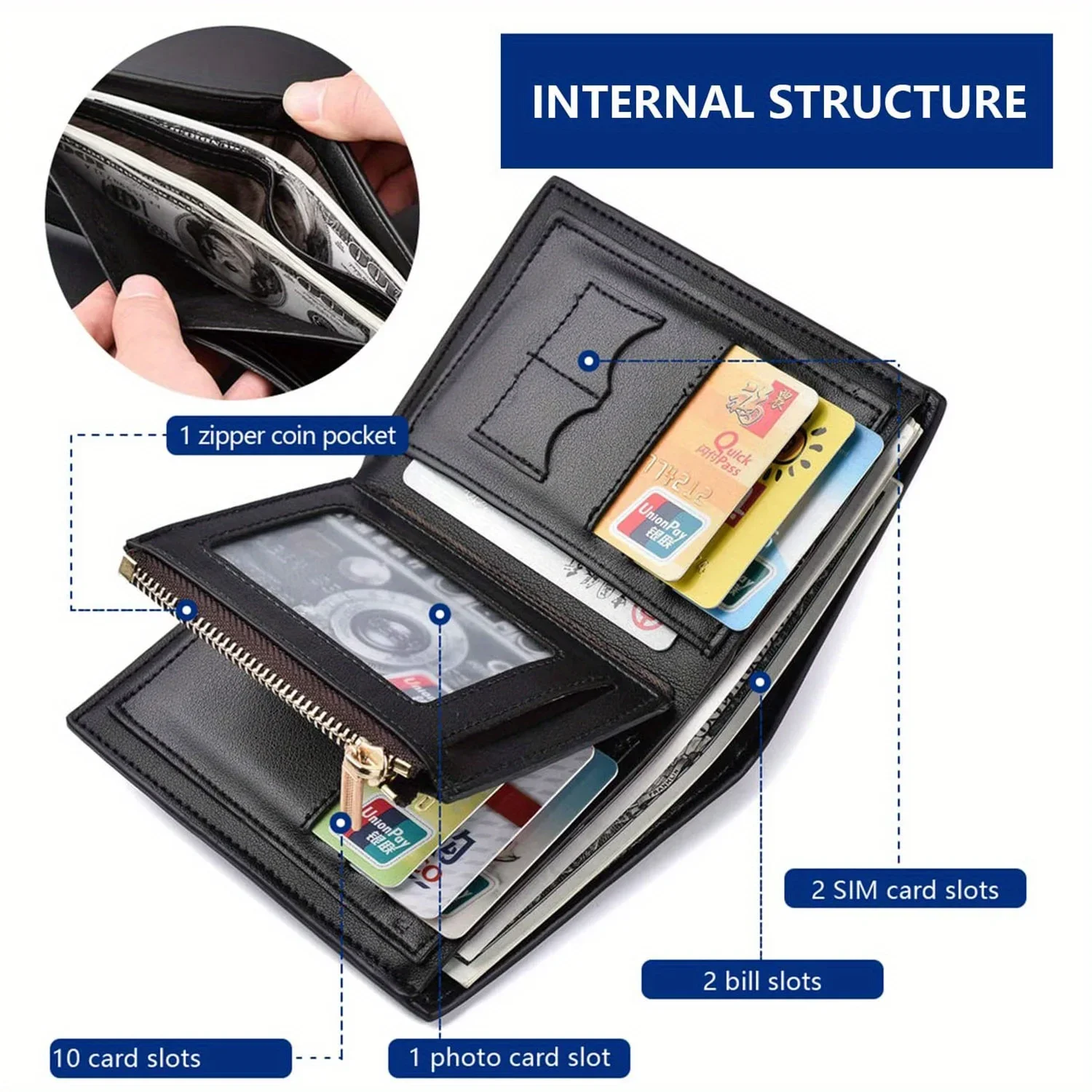 Cartera con foto de hombre gra - Photographic Memory reseña y precio